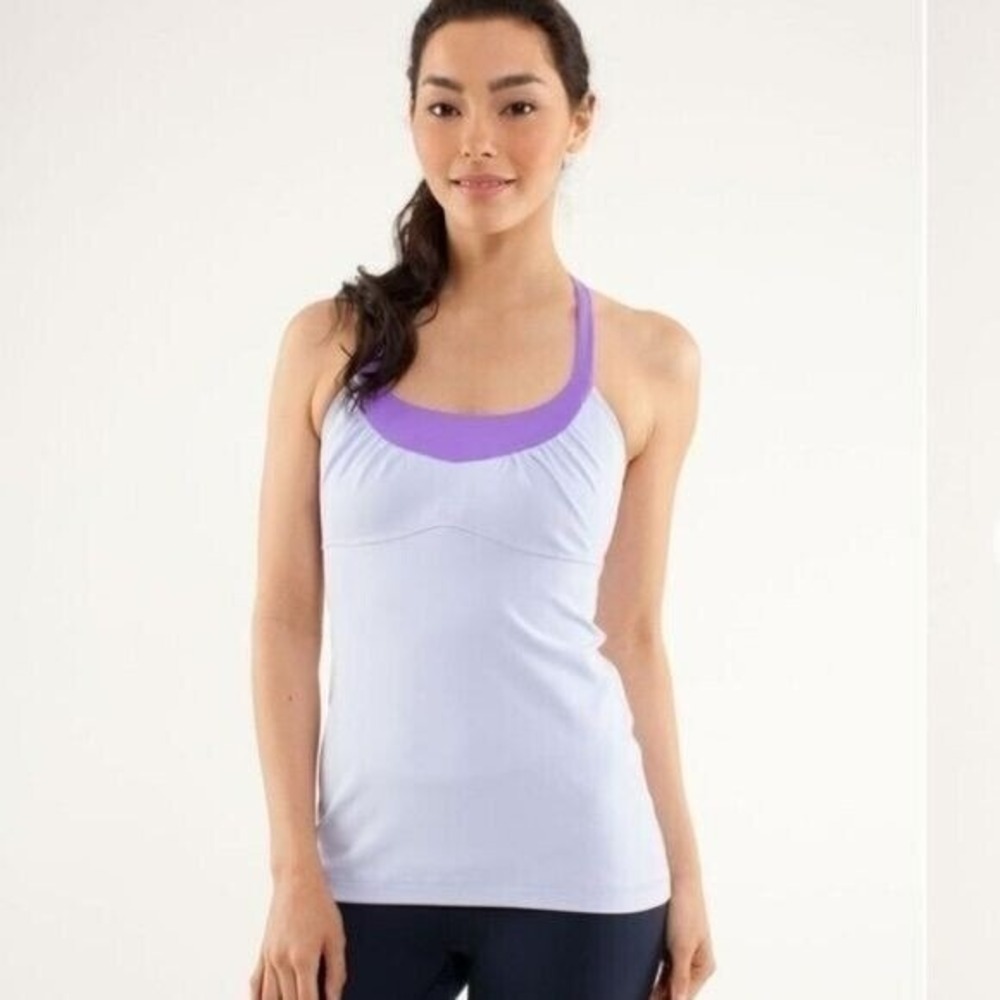 Lululemon Scoop Me Up Activewear Yoga Pullover Racer Tank Womens Purple Size XXS